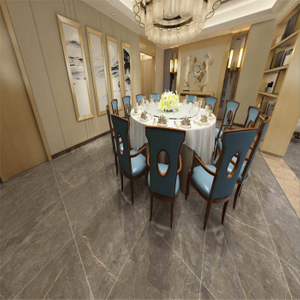 Piastrella in gres porcellanato smaltato dal design con struttura in marmo grigio scuro 800 * 800 mm